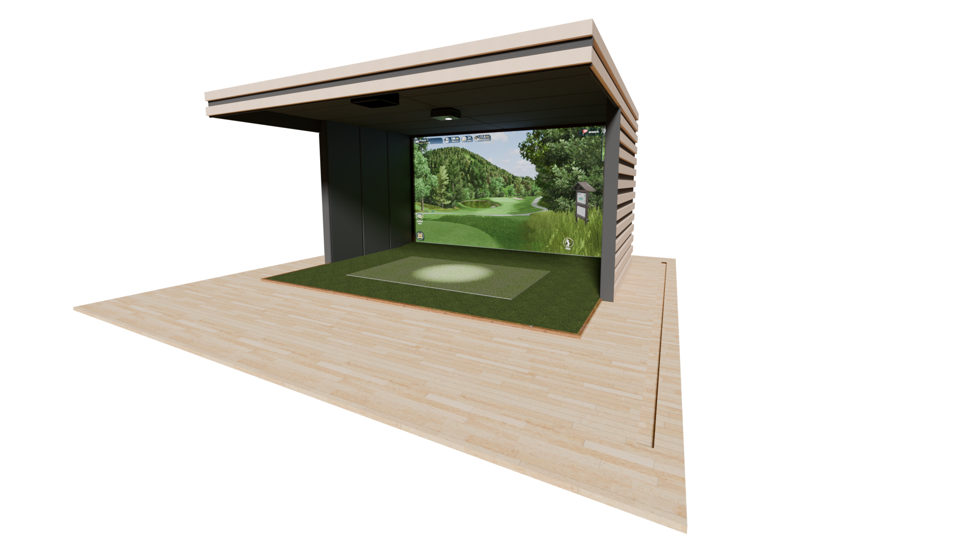 Premium Kabinenvariante für Golfsimulator